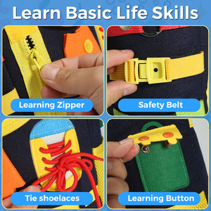 Gioco Educativo per lo Sviluppo delle Abilità Motorie Fini, Labirinto Sensoriale, Tavola delle Attività, Zaino per Bambini Autistici - Product Image 6