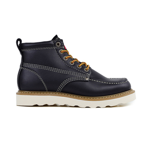 Botas de Nieve de Invierno con Forro de Lana, Estilo Cálido, Botas de Caña Alta con Cordones Delanteros para Hombre, Cuero Vacuno Genuino de Primera Capa, Perfectas - Product Image 1