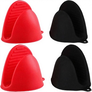 Guanti da forno in silicone con protezione per le dita, mini guanti resistenti al calore per cucina e barbecue, lavabili in lavastoviglie, stile vintage - Product Image 1