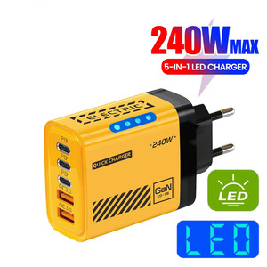 <span class=keywords><strong>Cargador</strong></span> multipuerto <span class=keywords><strong>de</strong></span> carga rápida <span class=keywords><strong>de</strong></span> 240W 2usb + 3 tipo C 240W con cabezal <span class=keywords><strong>de</strong></span> carga Gan <span class=keywords><strong>de</strong></span> teléfono ligero para adaptador <span class=keywords><strong>Iphone</strong></span> 16 15pro - Product Image 2