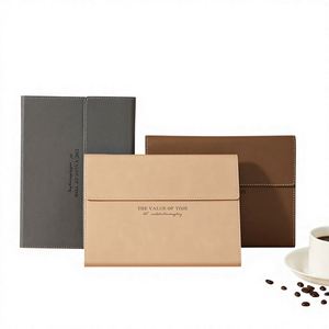 Carnet A5 en PU, couverture rigide, trois volets, carnet d'affaires de luxe de haute qualité, logo personnalisé pour les entreprises, cadeaux d'affaires - Product Image 1