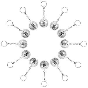مخصصة لينة المينا الصلبة الفضة ديسكو الكرة بريق أقراط المفاتيح قلادة مخصصة ديسكو سلاسل أحداث عيد الميلاد - Product Image 1