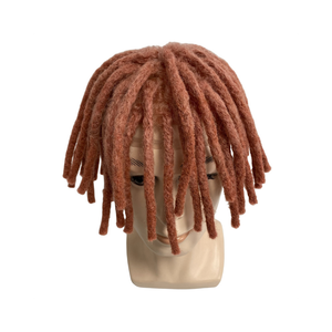 Toupet legato a mano 100% capelli umani sistema 8*10 Dreadlocks stile 130% densità da <span class=keywords><strong>uomo</strong></span> 9 pollici pieno pizzo colore rosa - Product Image 3
