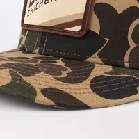 Gorra Trucker Richardson 112 de 6 Paneles con Logotipo de Parche de Malla y Diseño Camuflaje Marrón Pato Personalizado