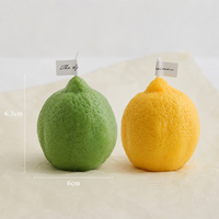 Bougie aromatique créative en forme de citron, bougie fruitée mignonne pour la décoration de la maison, cadeau de fête