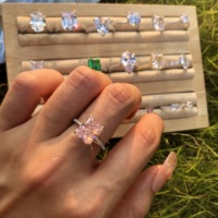 Dylam — bagues en argent Sterling 925, plaqué or 18K, pierre principale, Zircon 9mm, colorée, luxe