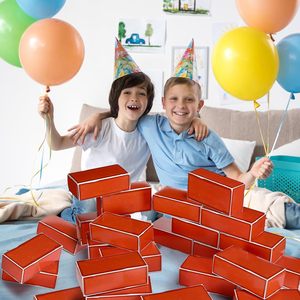 Boîtes cadeaux sur le thème des jeux vidéo, boîte <span class=keywords><strong>cadeau</strong></span> en papier rouge brique pour fournitures de fête, centres de table et faveurs sur le thème du gaming - Product Image 6