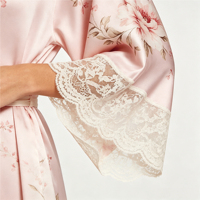 Ensemble de pyjamas élégants imprimés pour femmes, fabrication directe, logo personnalisé, coton, fibre de bambou, peignoir respirant, thermique, ODM