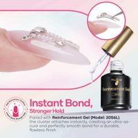 Missgel Nouveau Design Grappes pré-faites Zircon Nail Art Bijoux Mixte Dos Plat Strass Diy Brillant Diamant Nail Accessoires