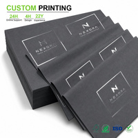 Papier de soie noir personnalisé en gros avec impression de cadre carré pour emballages techniques, impression et emballage de papier de soie, utilisation en vrac