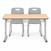 Meubles de salle de salle de classe Les bureaux en acier et en bois sont robustes et durables Vente directe en usine