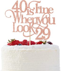 Topper per Torta '40 Anni Non Sono Niente, ma Sono 29' - Decorazione Divertente per 40° Compleanno - 40 e Stupendo, Decorazioni per Festa di Compleanno 40 Anni - Product Image 1