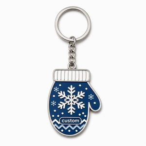 Fabricant sur mesure de porte-clés de haute qualité, modèle flocon de neige, chaînes, décorations festives d'hiver, souvenirs, porte-clés - Product Image 2