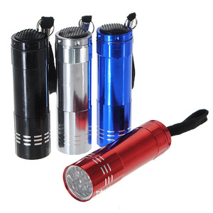 Small Pocket Buttons Rope Handle Led Aluminium Torches Flashlight