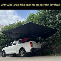 Tente d'été pliable en forme d'éventail à 270 degrés pour camping en plein air, pare-soleil pour SUV et pick-up, résistante à la pluie