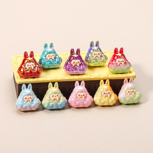 New Electroplating <b>Small</b> Gradual <b>Change</b> KK DIY Resin Jewelry Desktop Car Keychain Pendant Jewelry Blind <b>Bag</b> Acrylic Charm - Product Image 2