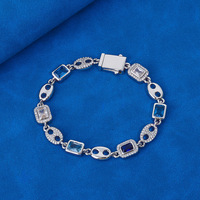 10MM classique rétro coloré luxe collier Vintage pierres précieuses émail cochon nez croix chaîne ovale ZIRCON lien unisexe Bracelet