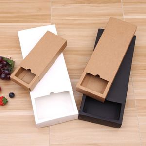 Cheap Eco Friendly <strong>Brown</strong> Kraft Paper White and Black Folding Drawer Sliding <strong>Gift</strong> <strong>Box</strong> - Product Image 2