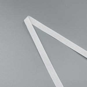 Sangles élastiques HH4K hite de 10 mm pour sacs, confection de robes, bandes élastiques en nylon sur mesure, bande blanche pour vêtements - Product Image 1