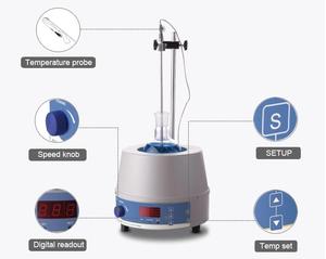HAIJU LABORATOIRE 98-III-B 2000ml Chauffage avec Agitateur Magnétique de Chauffage De Laboratoire pour la Distillation À Court Trajet - Product Image 2
