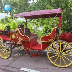 6 personnes avec toit extérieur décoration de noël cheval Wagon romantique <span class=keywords><strong>mariage</strong></span> chariot visites cheval chariot électrique - Product Image 1