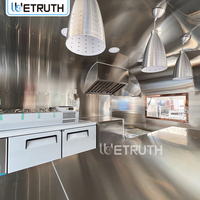 Wetruth Remorque de restauration mobile entièrement équipée, cuisine mobile, concept de food truck pour la restauration de rue