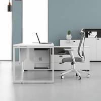 Bureau de direction en L en bois de luxe moderne avec tiroirs de rangement écologiques et assemblage facile