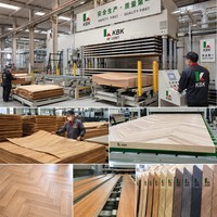 Parquet contrecollé multicouche en chêne naturel à chevrons 15 mm, système de pose facile T&G, pour rénovation de salon et chambre d'appartement, 600x124 mm
