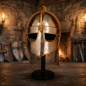 Eowyn Dernhelm Helmet <b>Lord</b> <b>Of</b> <b>The</b> <b>Rings</b> Cosplay Costume <b>Gift</b> Stainless Steel Gold Plated Armor Collectible Cosplay Costume <b>Gift</b> - Product Image 3