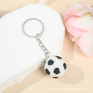 Porte-clés sportif en caoutchouc PVC avec logo personnalisé QYS, ballon de baseball, football, tennis, soccer 3D - Product Image 2