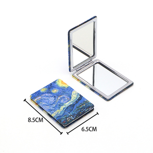 사용자 정의 인쇄 사각형 모양 금속 메이크업 포켓 거울 개인 여행 기념품 선물 판촉 품목 - Product Image 6