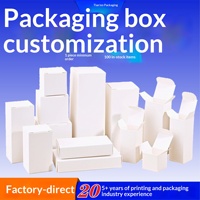 Boîte en carton blanc pliable personnalisée avec impression offset, ajout de logo universel, emballage en gros