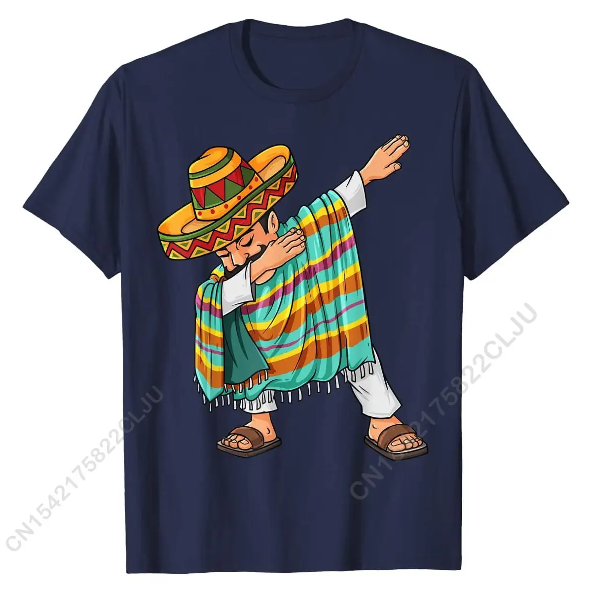 Cinco De Mayo Dabbing Poncho Sombrero เสื้อยืด Dab ชาวเม็กซิกันตลกๆเสื้อผู้ชายเสื้อเชิ้ตผ้าฝ้ายคลาสสิกใหม่ล่าสุดสำหรับฤดูร้อน