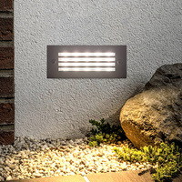 Lampe de sol horizontale extérieure étanche IP65, encastrée, pour villa, couloir, coin, escalier, avec détecteur de mouvement, lumière LED nocturne