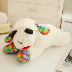 Peluche Interattivo Lisa a Forma di Pecora per Gatti e Cani, Stile Cartone Animato, con Squeaker, Ricamato, 29cm, Antistress, Realizzato in Morbido PP - Product Image 6