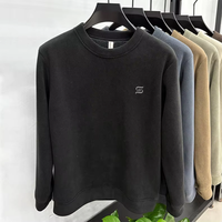 Benutzerdefiniertes LOGO Herren Dicker Vintage Winter Rundhals-Pullover Olefin-Fleece Gefüttert 220g Strickpullover