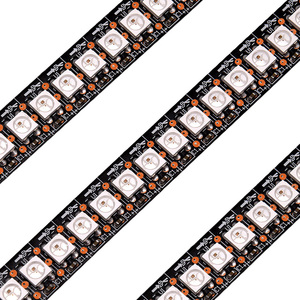 Tira de Luces LED RGB <span class=keywords><strong>WS2812b</strong></span> de Alta Calidad, 12mm de Ancho, Blanca/Negra, 144 LED, <span class=keywords><strong>5V</strong></span>, para Decoración de Estadios Deportivos - Product Image 1