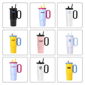 Customizable Double Wall Stainless Steel Vacuum Insulated Coffee Cup with <b>Straw</b> Custom logo Tumbler Lids Travel Mug - Product Image 4