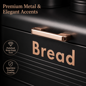 Boîte à pain isotherme pliable en métal moderne, conteneur de rangement de cuisine avec des boîtes hermétiques pour café, thé, sucre, personnalisable - Product Image 2