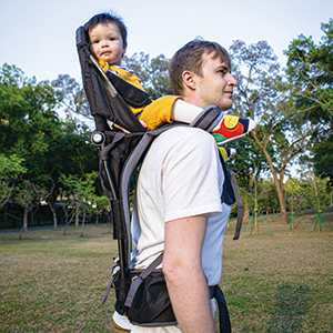 Marsupio Ergonomico per <span class=keywords><strong>Bambini</strong></span> con Copertura Antipioggia e Parasole, Schienale di Sicurezza, Seduta Pieghevole Manuale - Product Image 2