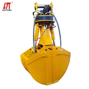 Excavator Clamshell Bucket has a range of shells available for different way and it can open and close with hydraulic cylinder.