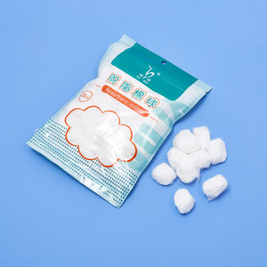 Boules de coton médicales stérilisées et dégraissées, petit paquet de 20g, pour le nettoyage et la désinfection des bébés, vente en gros depuis le - Product Image 3