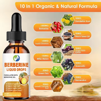 Ausreson OEM Berberine HCl Liquide 60ml – Complément de Gouttes de Berbérine pour le Soutien du Système Immunitaire, Digestif et Cardiaque