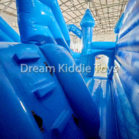 Château Gonflable Glacé et Neigeux en PVC pour l'Extérieur, Parc de Trampoline Gonflable, Château de Saut, Jeu d'Aventure Combiné pour Enfants