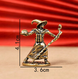 Statue artisanale en laiton, ornements de <span class=keywords><strong>magicien</strong></span>, jouets anciens créatifs - Product Image 3