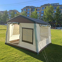 Tente gonflable pour 12 personnes, double couche, Oxford 420D, abri familial pour le camping, tente portable pour l'extérieur