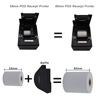 Imprimante de reçus de point de vente thermique de bureau de 3 pouces Machine d'impression de numéros de tickets de 80mm Imprimante de bill sans fil Bluetooth 58mm avec déflecteur