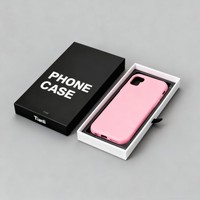 Boîte d'accessoires pour téléphone portable avec logo personnalisé, boîte pour étui de téléphone, boîte d'emballage cadeau imprimée en couleur, boîte à tiroir