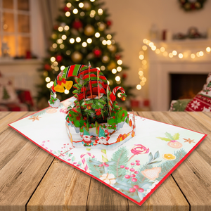 Meilleure Vente : Carte Pop-up 3D Personnalisée, Motif Gnome de Noël, Artisanat en Papier, Cadeaux de Mariage, Style Animal Fait Main, Papier Hanoi - Product Image 2