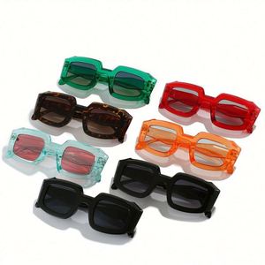 Custom 2022 New Luxury Thick <b>Frame</b> <b>Black</b> Orange Sun Glasses Irregular Candy Color Small Square Sunglasses for Women - Product Image 4